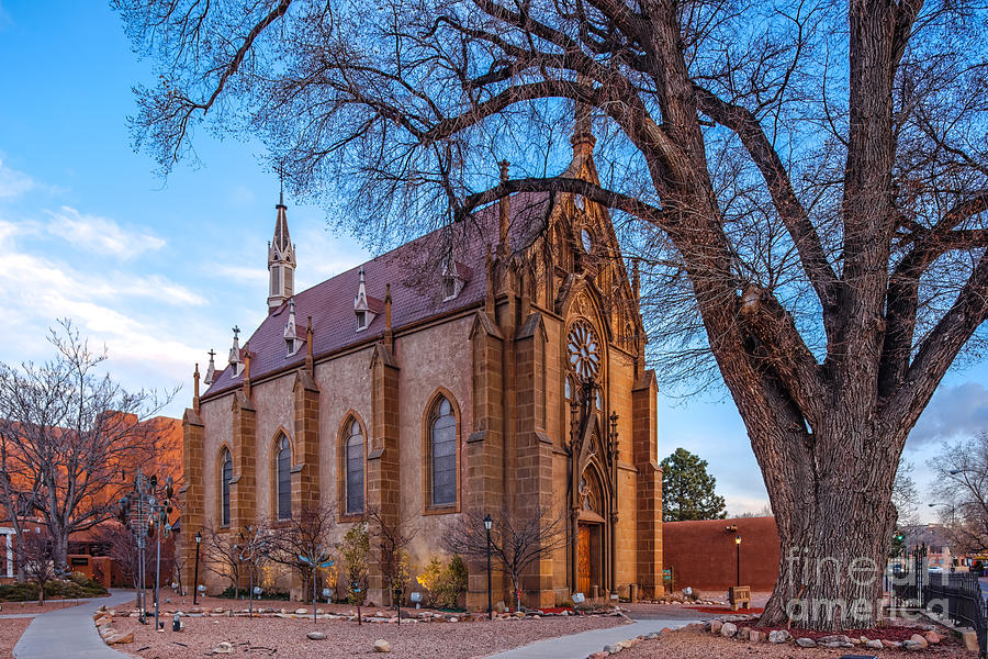 Architecture Photograph - Architectural photograph of the Loretto Chapel in Santa Fe New Mexico by Silvio Ligutti