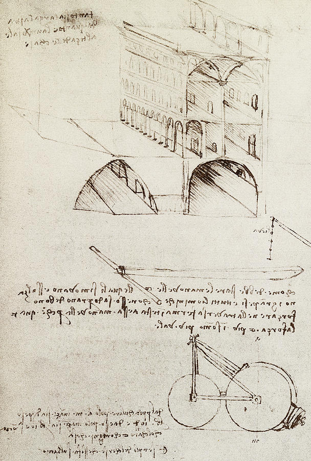 Architectural study Drawing by Leonardo Da Vinci