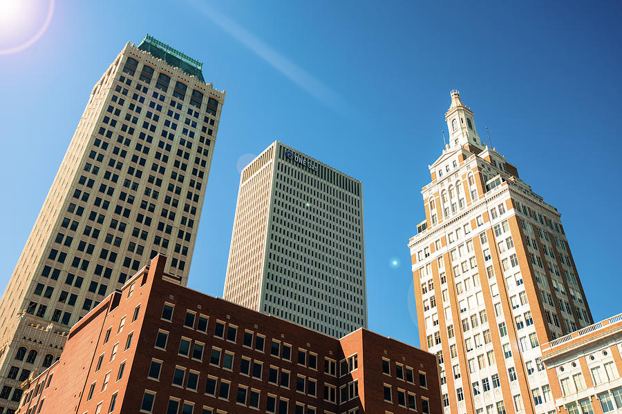 Architecture and Skyscrapers of the Tulsa Skyline Photograph by Gregory Ballos