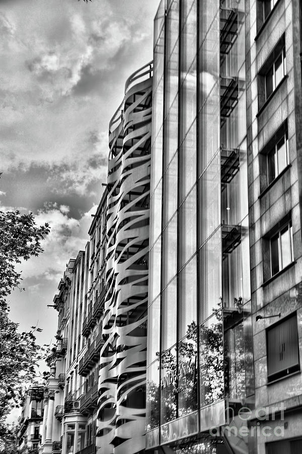Architecture Barcelona BW III Photograph by Chuck Kuhn