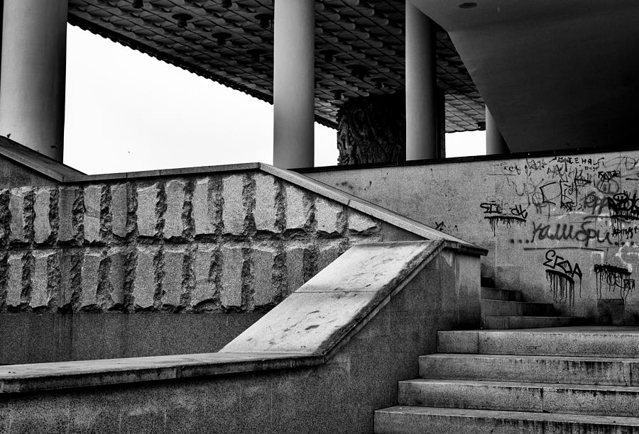 Architecture Diagonals Abstract with Graffiti Photograph by John Williams