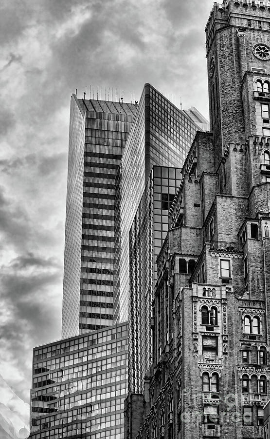 Architecture New York 3 styles Black Wht  Photograph by Chuck Kuhn
