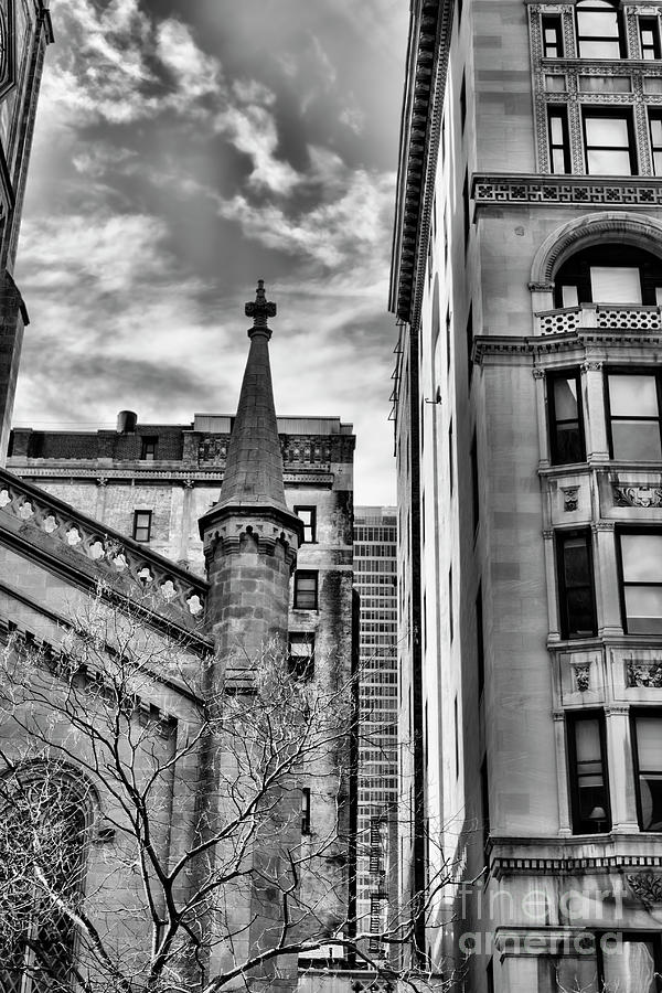Architecture NYC Black  Photograph by Chuck Kuhn