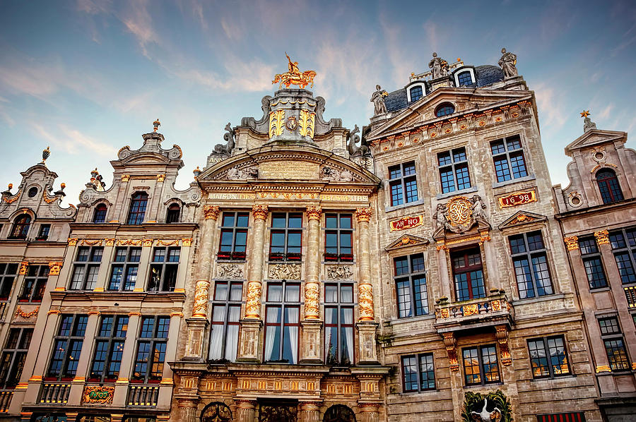 Architecture Photograph - Architecture of The Grand Place Brussels  by Carol Japp