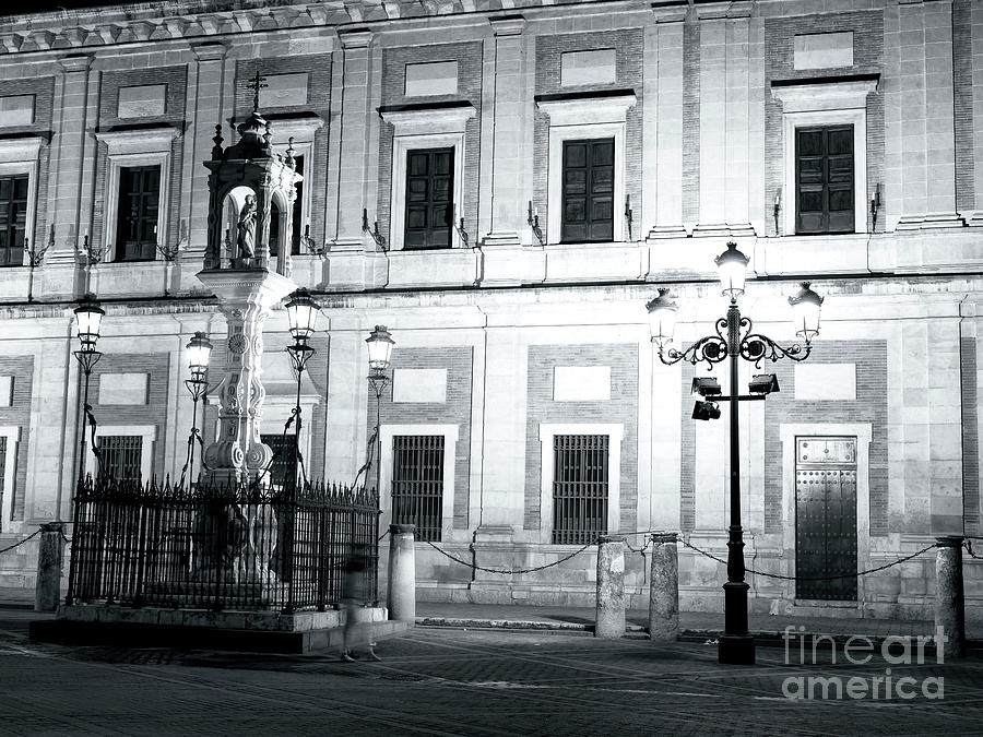 Archivo General de Indias at Night in Seville Photograph by John Rizzuto