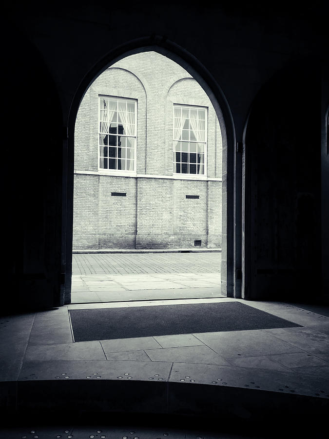 Architecture Photograph - Archway in black and white by Tom Gowanlock