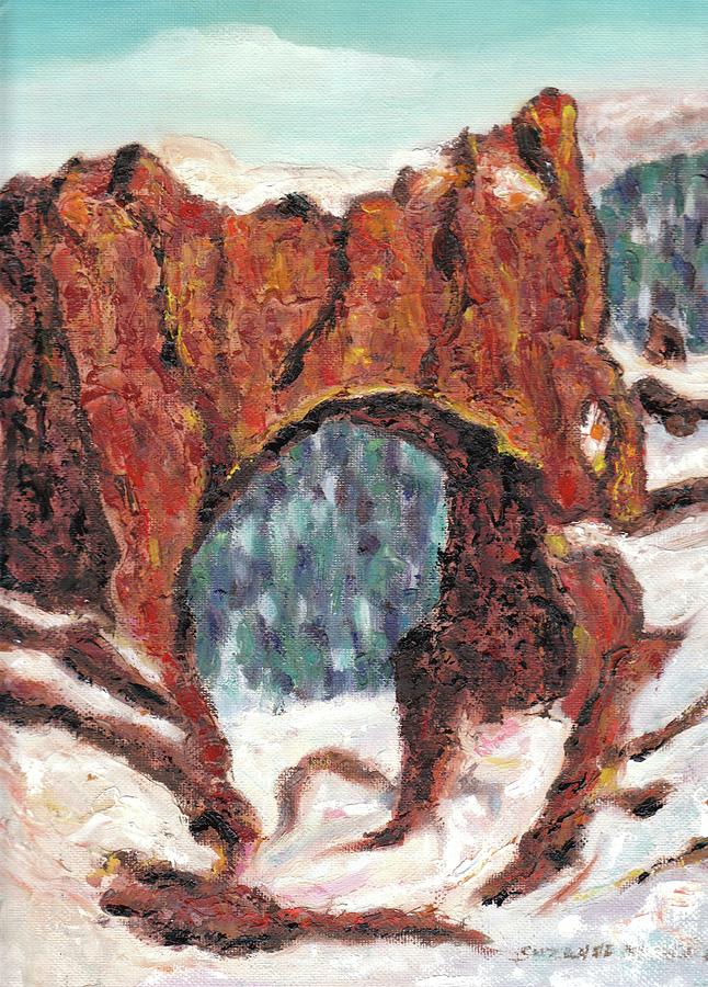 Nature Painting - Archway Rock by Suzanne  Marie Leclair