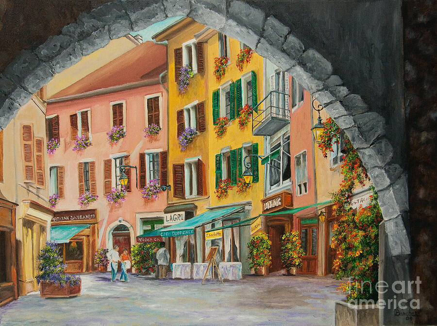 Archway To Annecys Side Streets Painting by Charlotte Blanchard