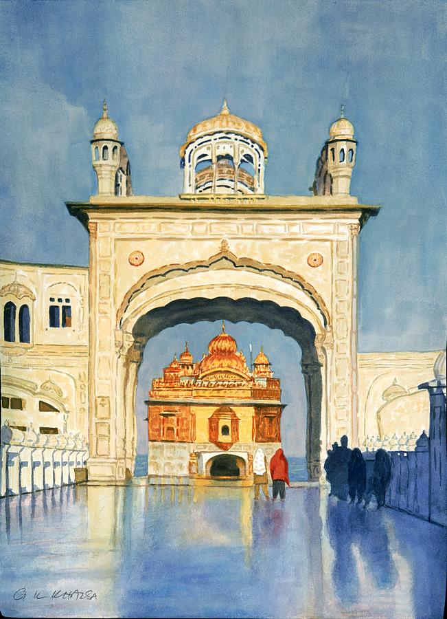 Archway to Harimandir Painting by Gurukirn Khalsa