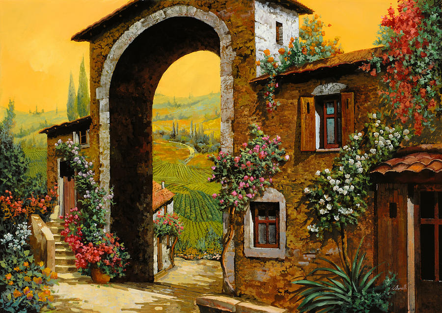 Arch Painting - Arco Di Paese by Guido Borelli
