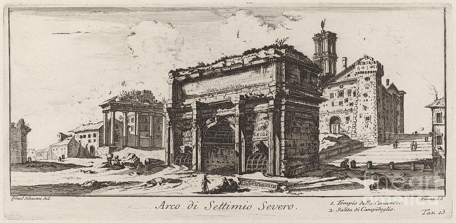 Arco Di Settimio Severo Drawing by Giovanni Battista Piranesi - Pixels