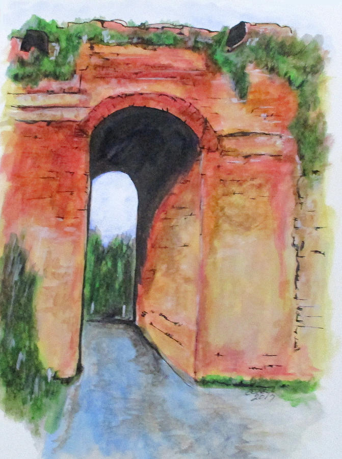 Ruins Painting - Arco Felice, Revisited by Clyde J Kell