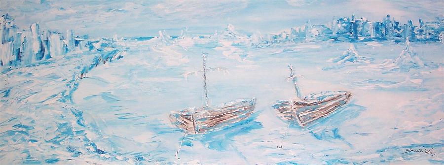 Arctic Blue  Painting by Mary Sedici