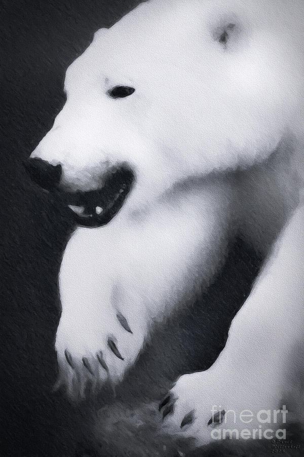 Arctic Polar Bear Large Canvas Art, Canvas Print, Large Art, Large Wall Decor, Home Decor Painting by David Millenheft