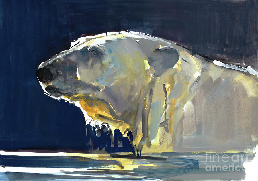 Arctic Silhouette Painting by Mark Adlington