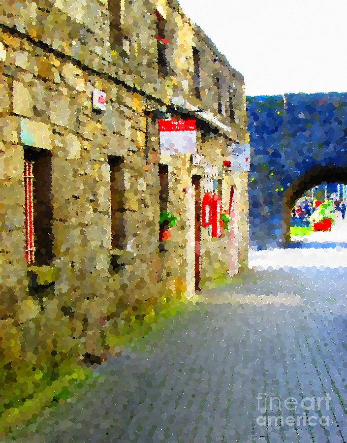 artwork of Ard bia spanish arch galway  Painting by Mary Cahalan Lee - aka PIXI