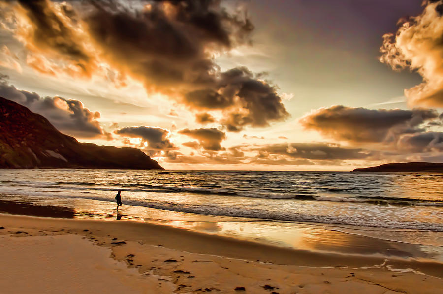 Ardara Beach and Maghera Caves Photograph by Kim Shatwell ...