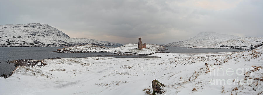 Ardvreck Castle in Winter - Panorama Photograph by Maria Gaellman