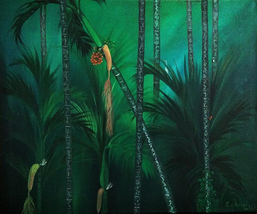 Landscape Painting - Areca plam by Ratheesh Kakkat