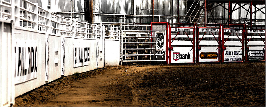 Western Photograph - Arena Sponsors by Jerry Sodorff