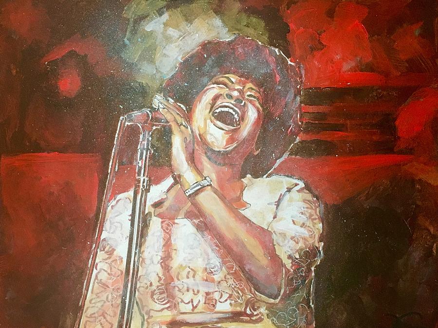 Aretha Franklin Painting by Joel Tesch