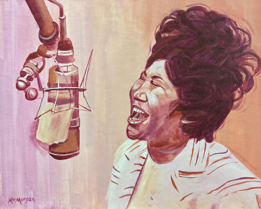 Aretha Franklin Painting by Michael Morgan