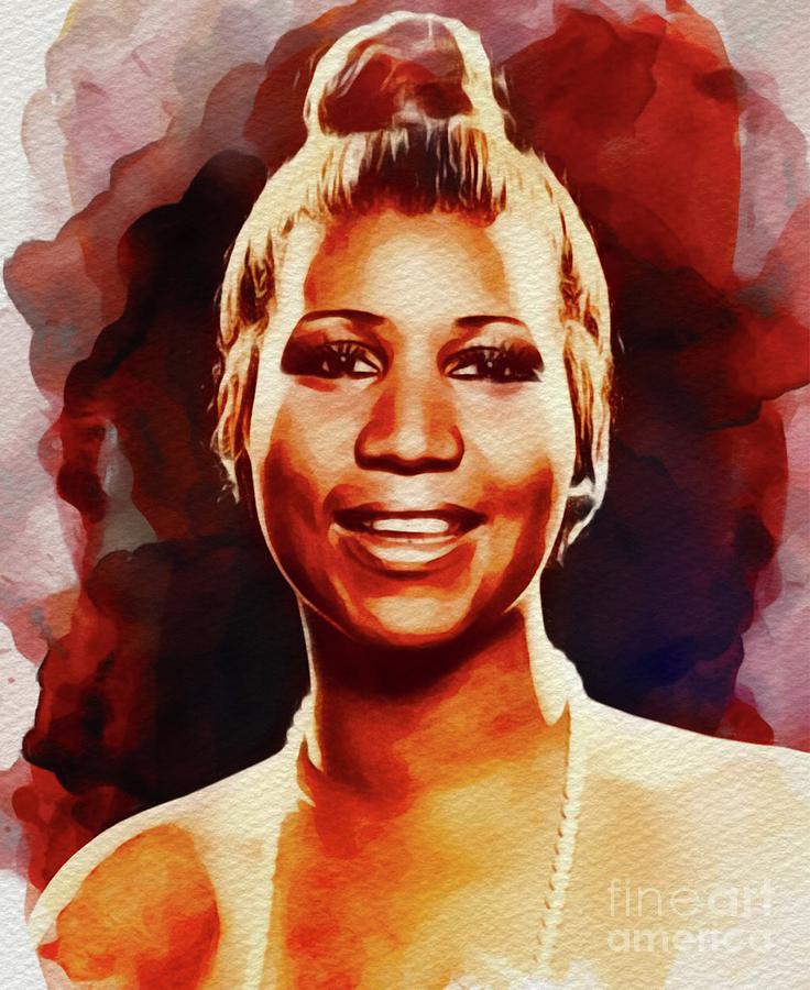 Aretha Franklin, Music Legend Painting by Esoterica Art Agency