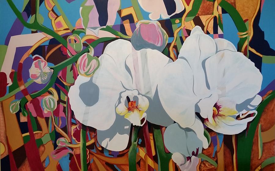 Argent Allusive Botanic Painting by Marlene Gremillion