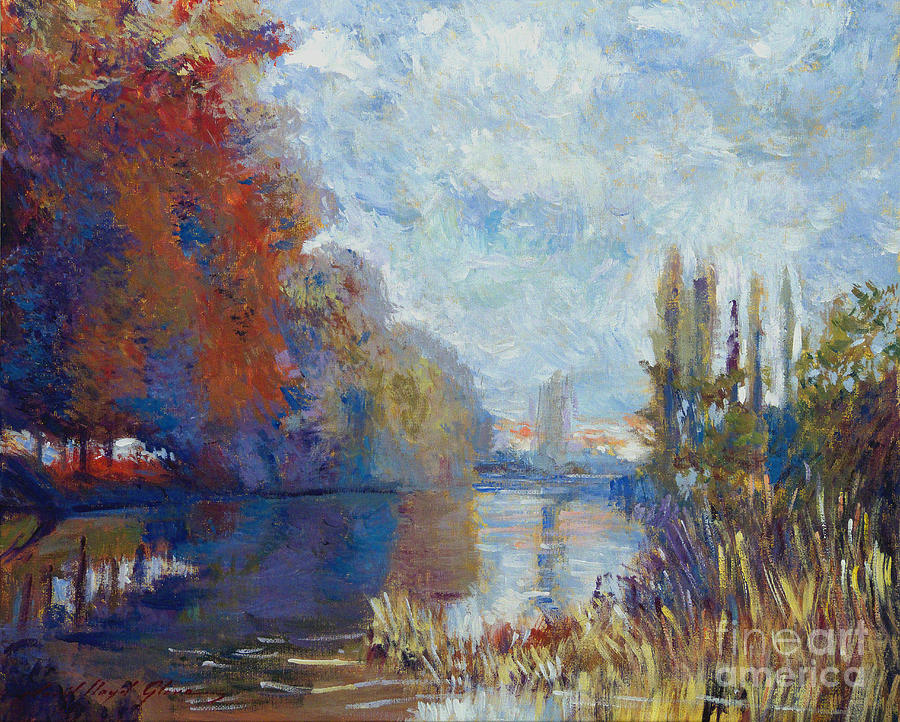 Argenteuil on the Seine - Sur les traces de Monet Painting by David Lloyd Glover
