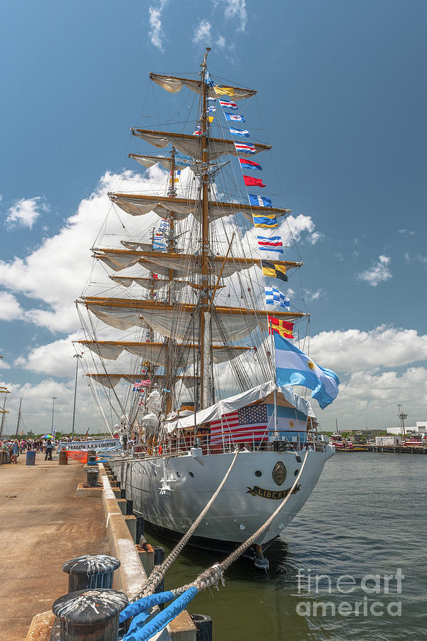 Argentine Navy Tall Ship Photograph by Dale Powell