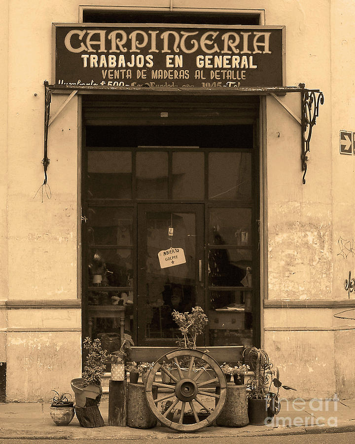 Argentine Shop in Sepia Photograph by Robert Suggs