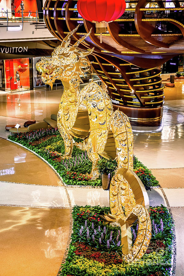 Las Vegas Photograph - Aria Crystals Chinese New Year Dragon Display by Aloha Art