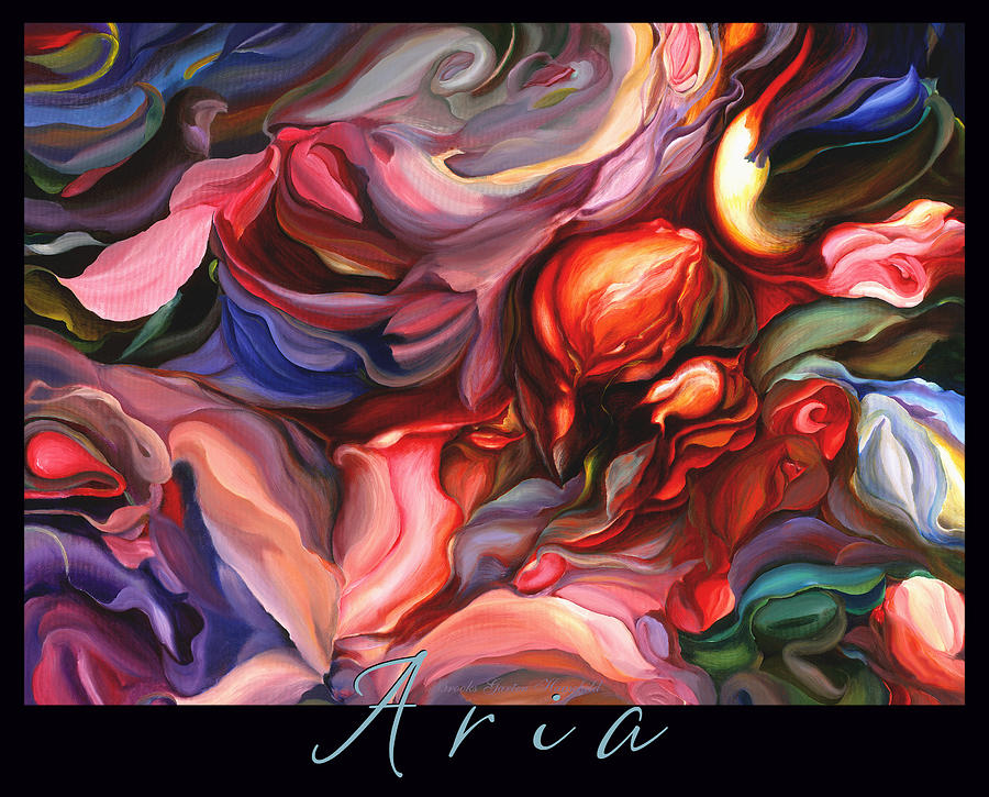 Aria - original acrylic painting with added border-title Painting by Brooks Garten Hauschild