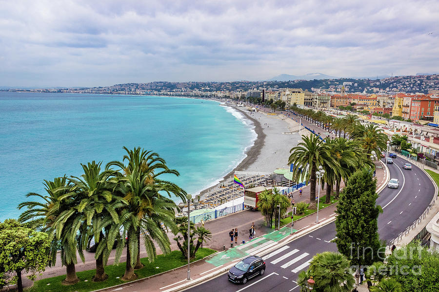Arial View of Promenade Des Anglais in Nice, France Photograph by Liesl Walsh