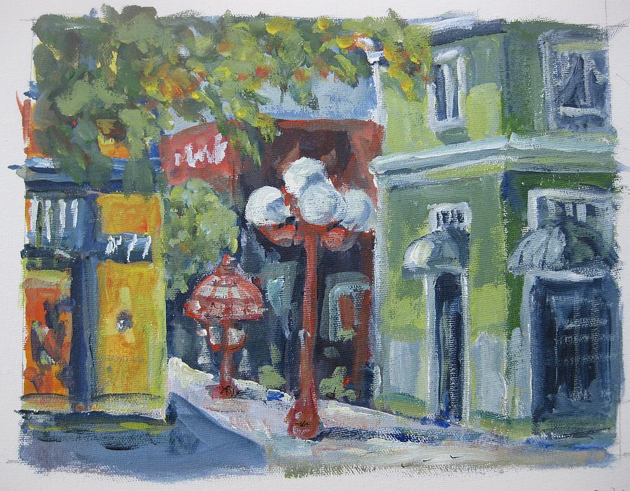 Arica Chile Street Scene Painting by Ingrid Dohm