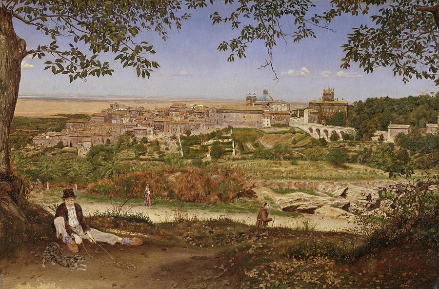 Ariccia near Rome. Italy Painting by John William Inchbold