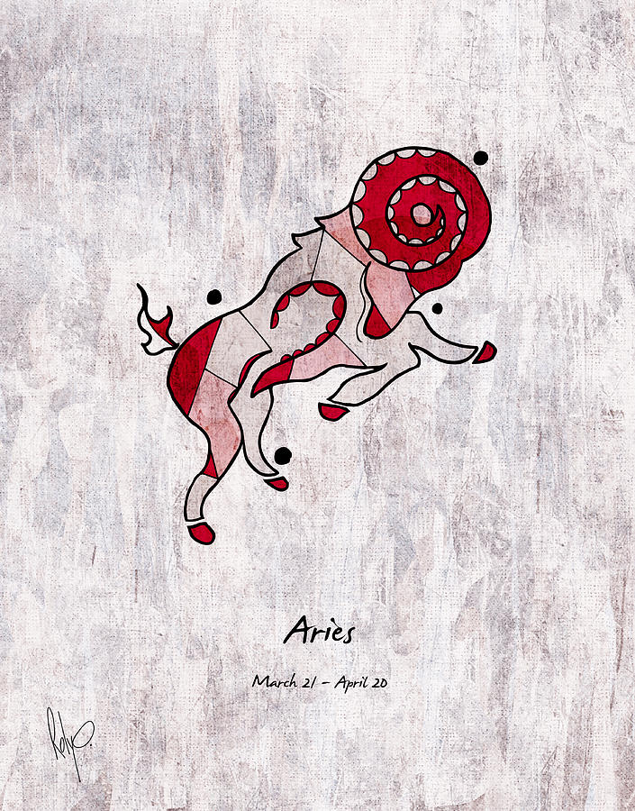 Aries Artwork Drawing by Roly Orihuela