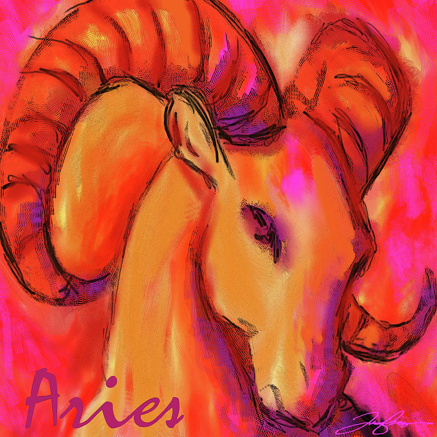 Aries Painting - Aries by Tony Franza