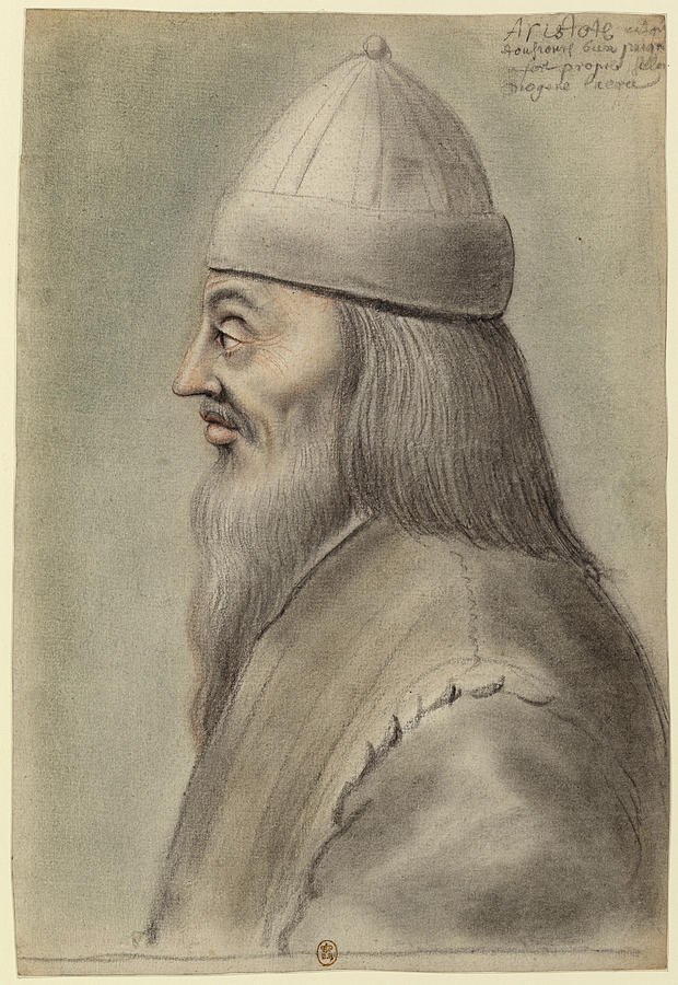 Aristotle profile left Drawing by Nicolas Lagneau