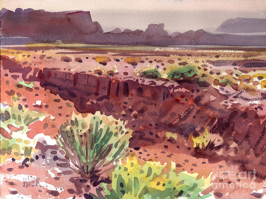 Desert Painting - Arizona Arroyo by Donald Maier