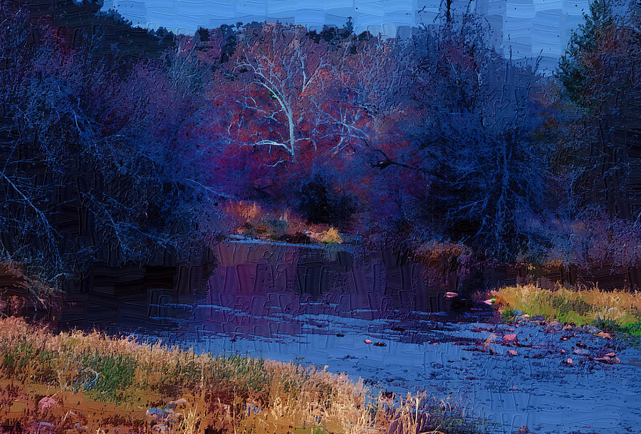 Fall Digital Art - Arizona Creek by Jackie Sampers-Kilby
