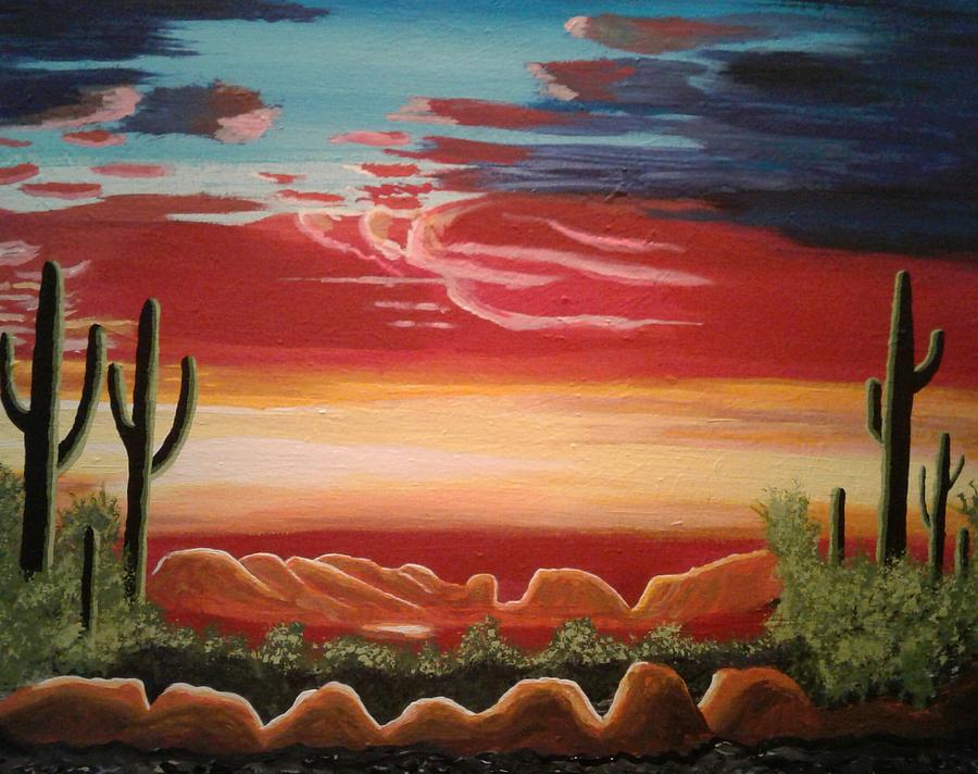 Desert Sunset Painting