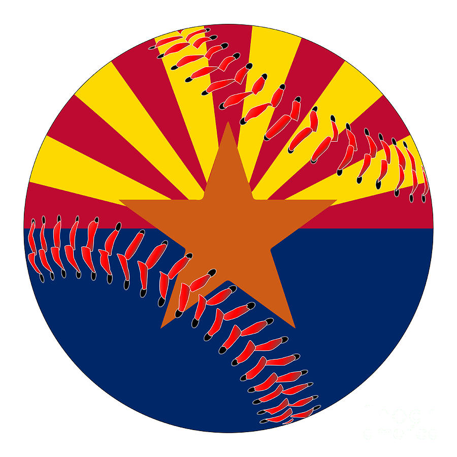 Arizona Flag Baseball Digital Art by Bigalbaloo Stock - Fine Art America