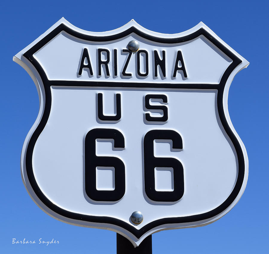 Arizona Highways Route 66 Photo Painting by Barbara Snyder