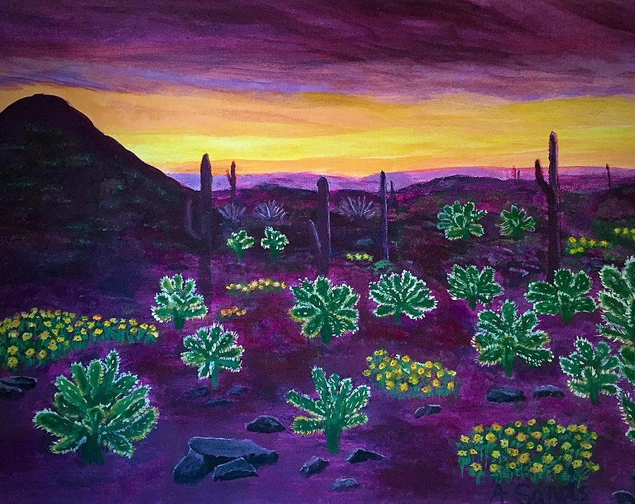 Arizona Landscape Painting by Anne Sands