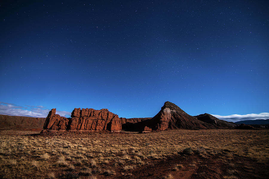 Arizona Landscape at Night Photograph by Todd Aaron