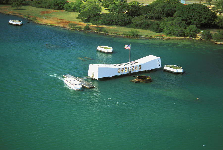Arizona Memorial from Above Photograph by Peter French - Printscapes