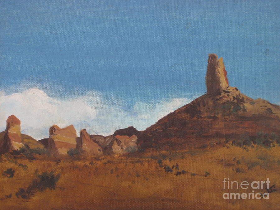 Arizona Monolith Painting by Suzette Kallen