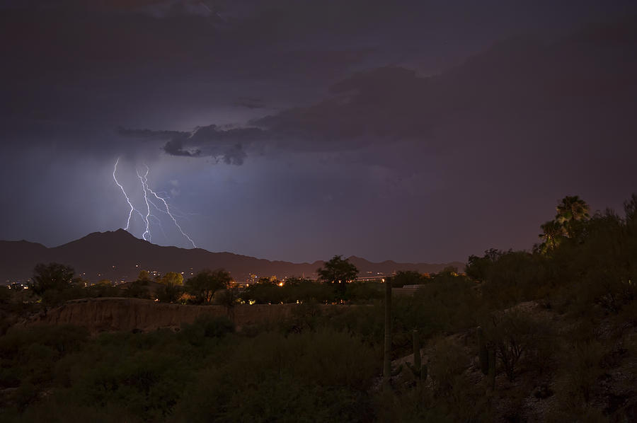 Arizona Monsoon Lightning Photograph by Dan McManus