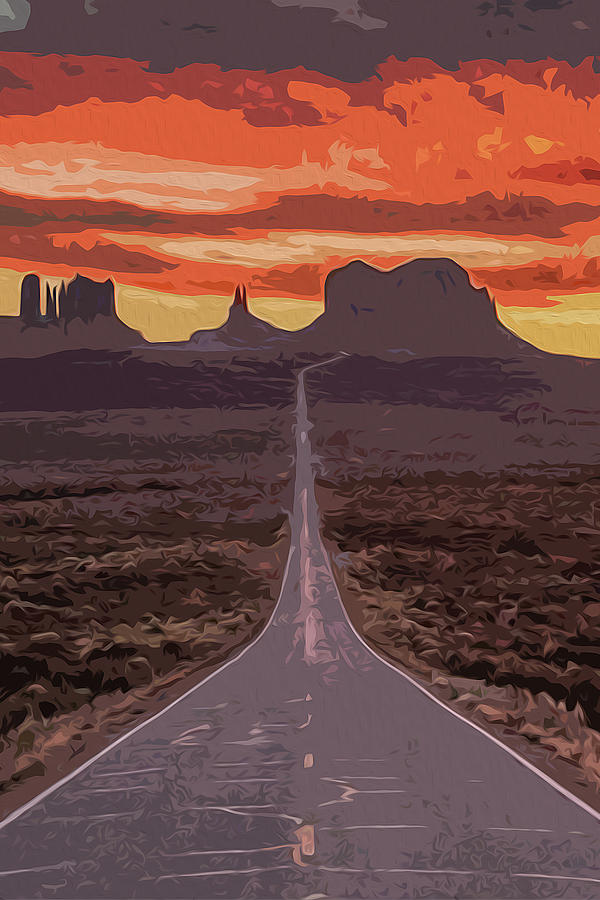 Arizona, Monument Valley Painting by AM FineArtPrints